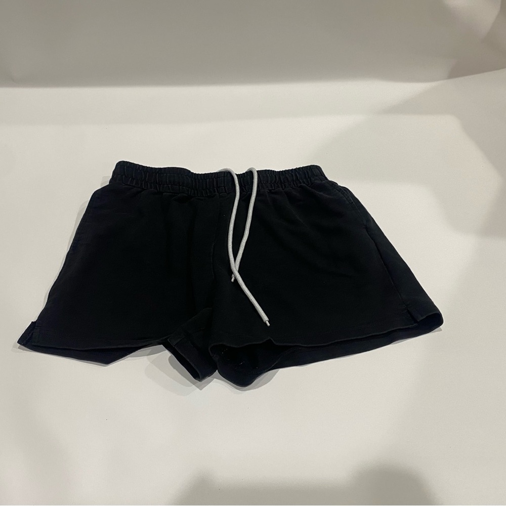 Black Drawstring Short and blue-ish pair of adore me shorts. Both size womens L